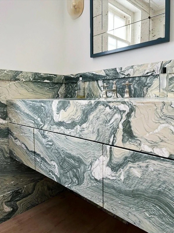 Verde st Laurent Marble bathroom vanity