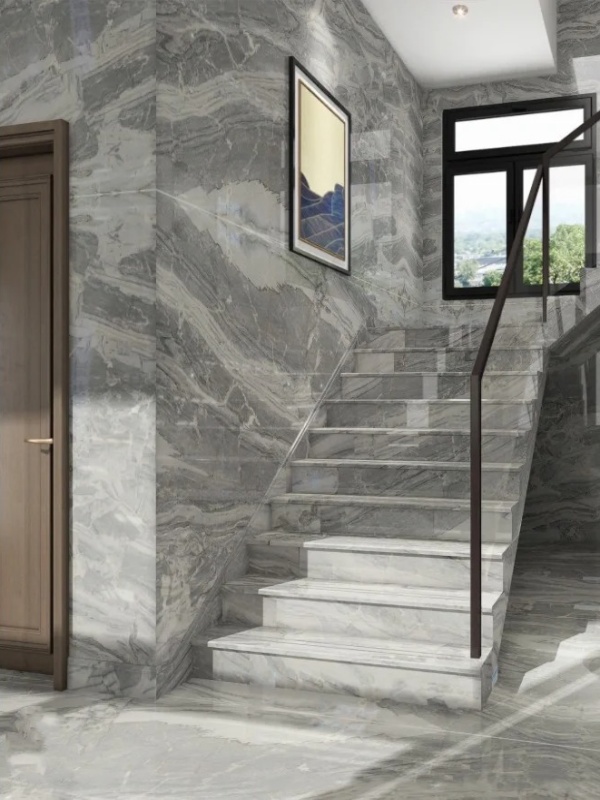 Silver Fantasy Breccia Marble walls