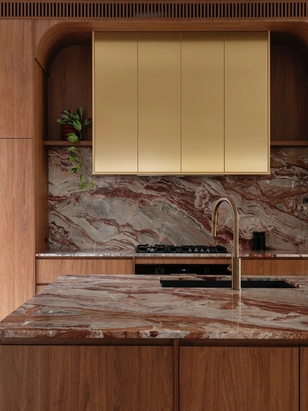Arabescato Orobico Rosso Marble countertops
