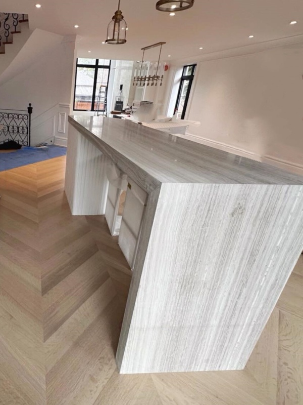 China white wood marble countertops