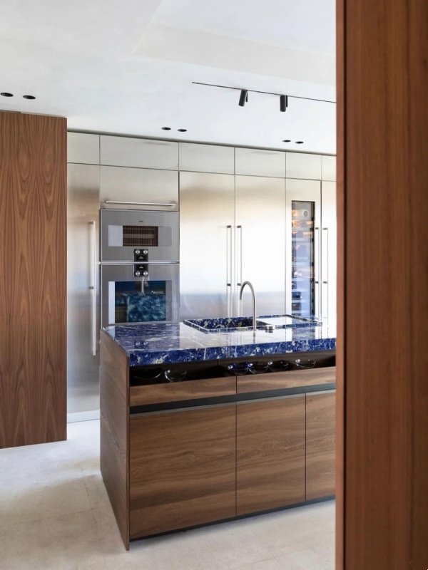 Blue Sodalite quartz kitchen countertops