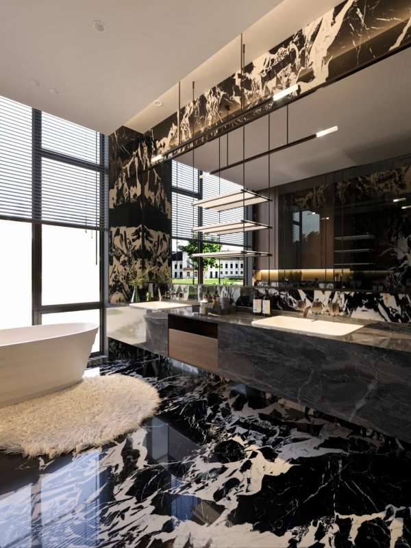 Noir Grand Antique Black Marble vanity