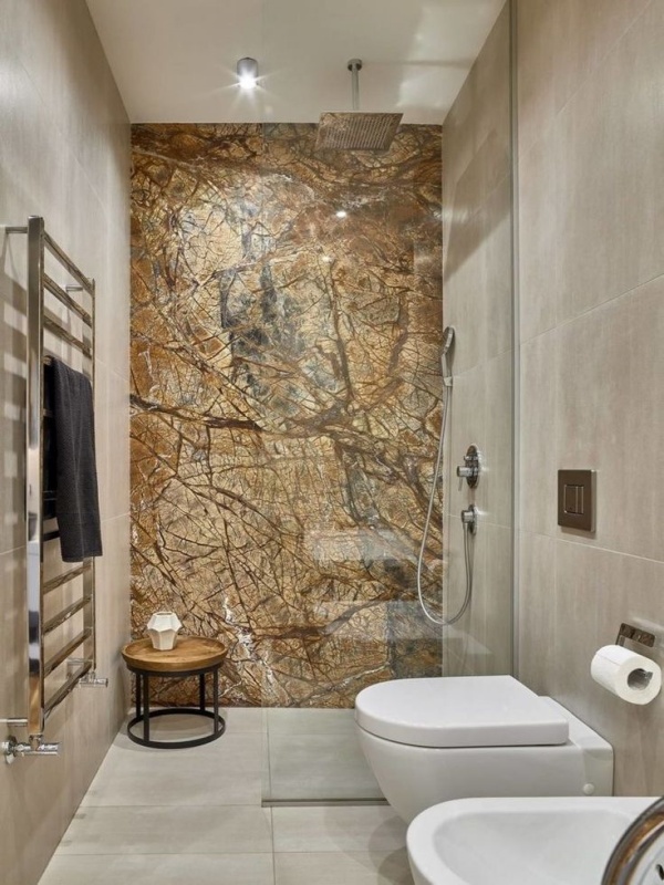 Rainforest Brown Marble bathroom surface