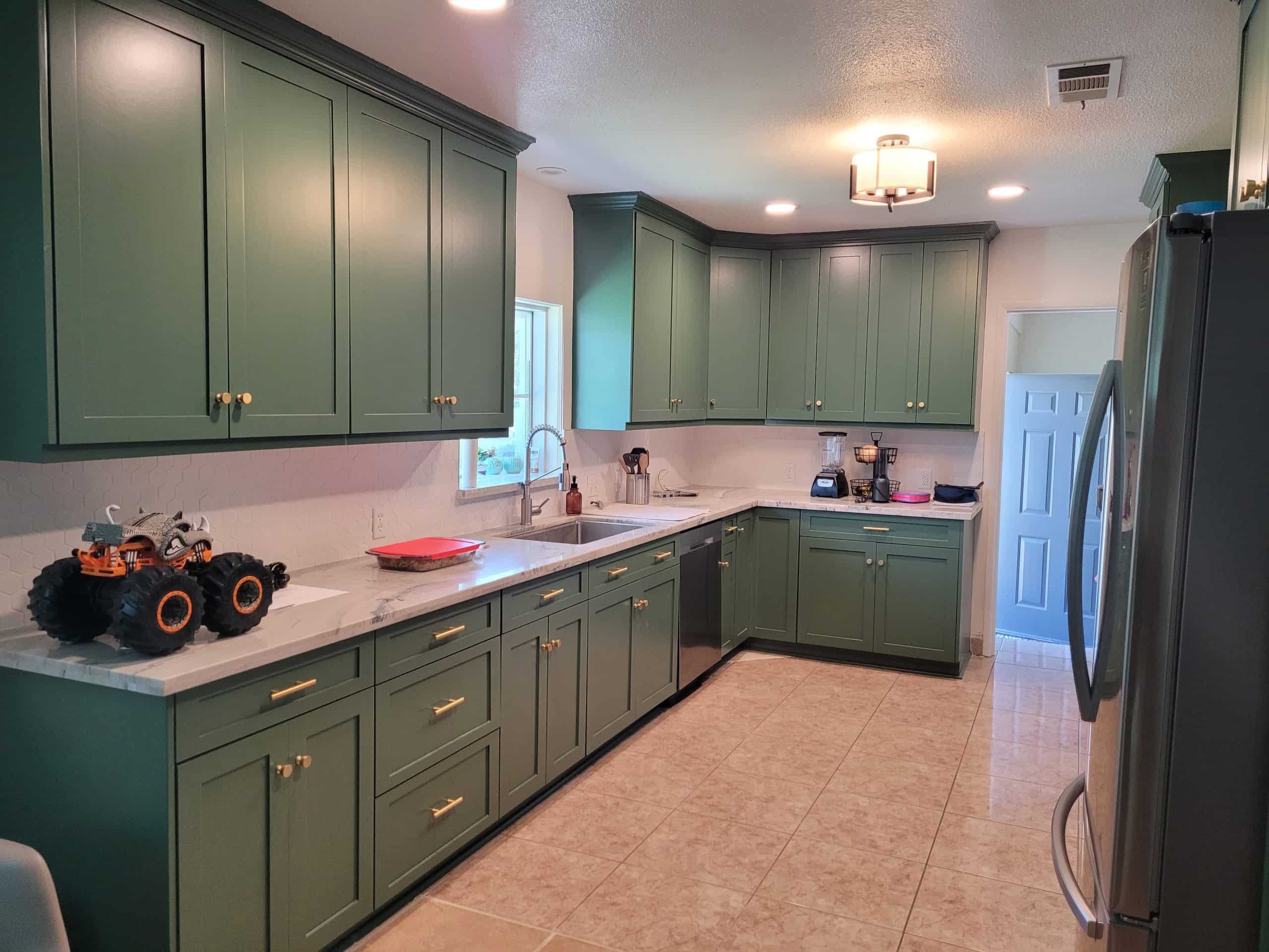 Green Shaker Framed Kitchen Cabinet Green Shaker Framed Kitchen Cabinet