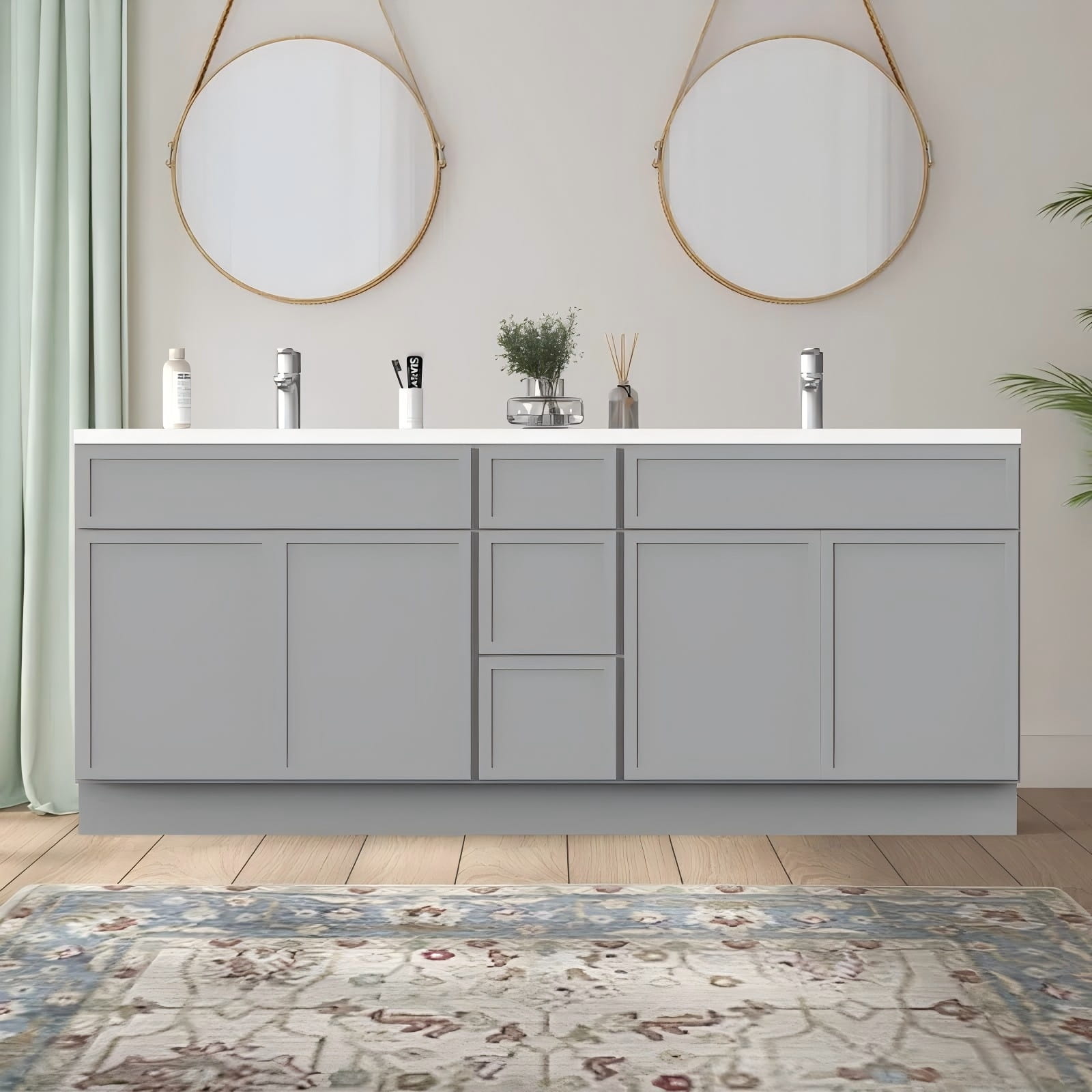 Grey slim shaker bathroom vanity Grey slim shaker bathroom vanity