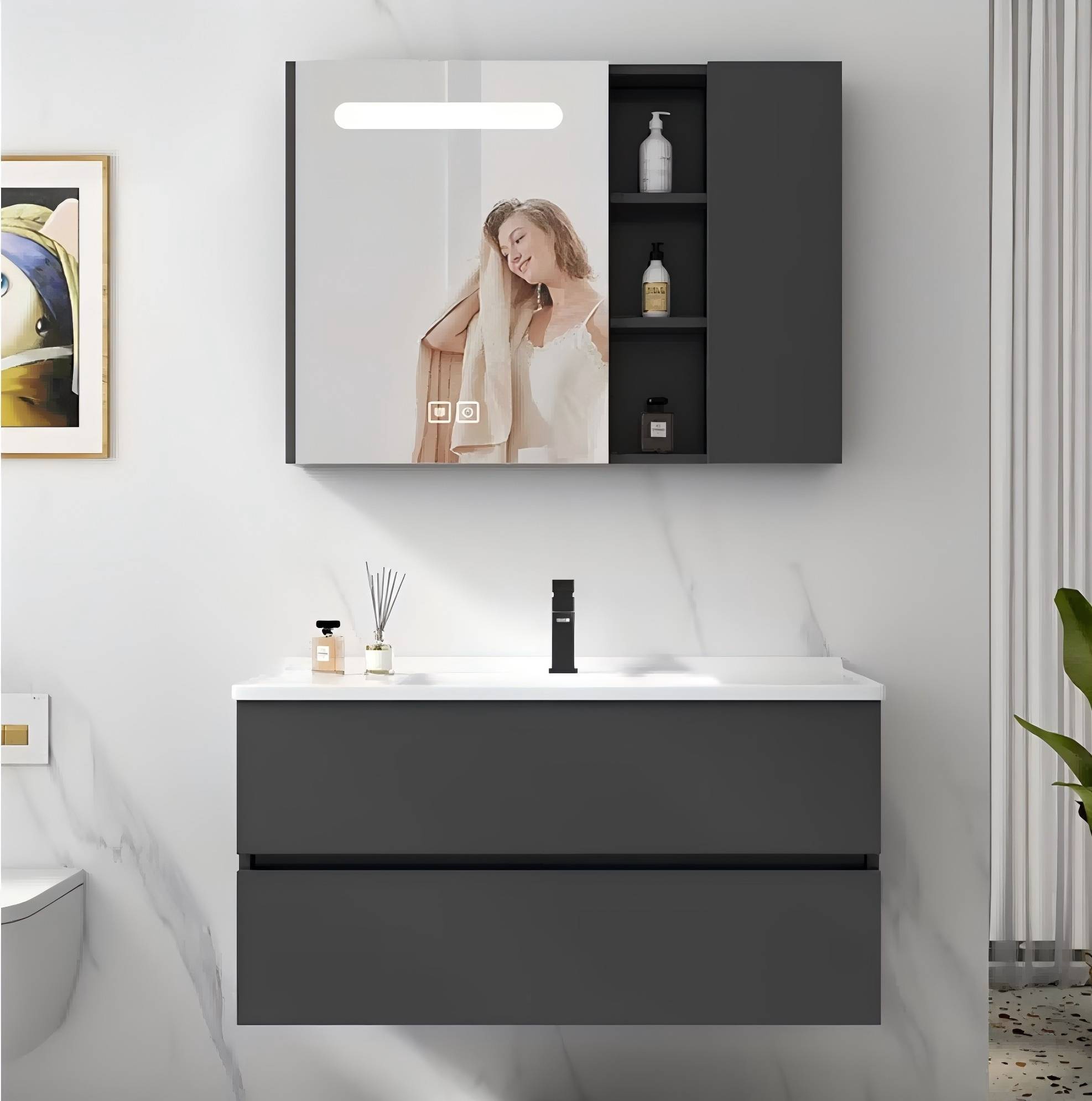 black wall hanging vanity base with medicine cabinet black wall hanging vanity base with medicine cabinet