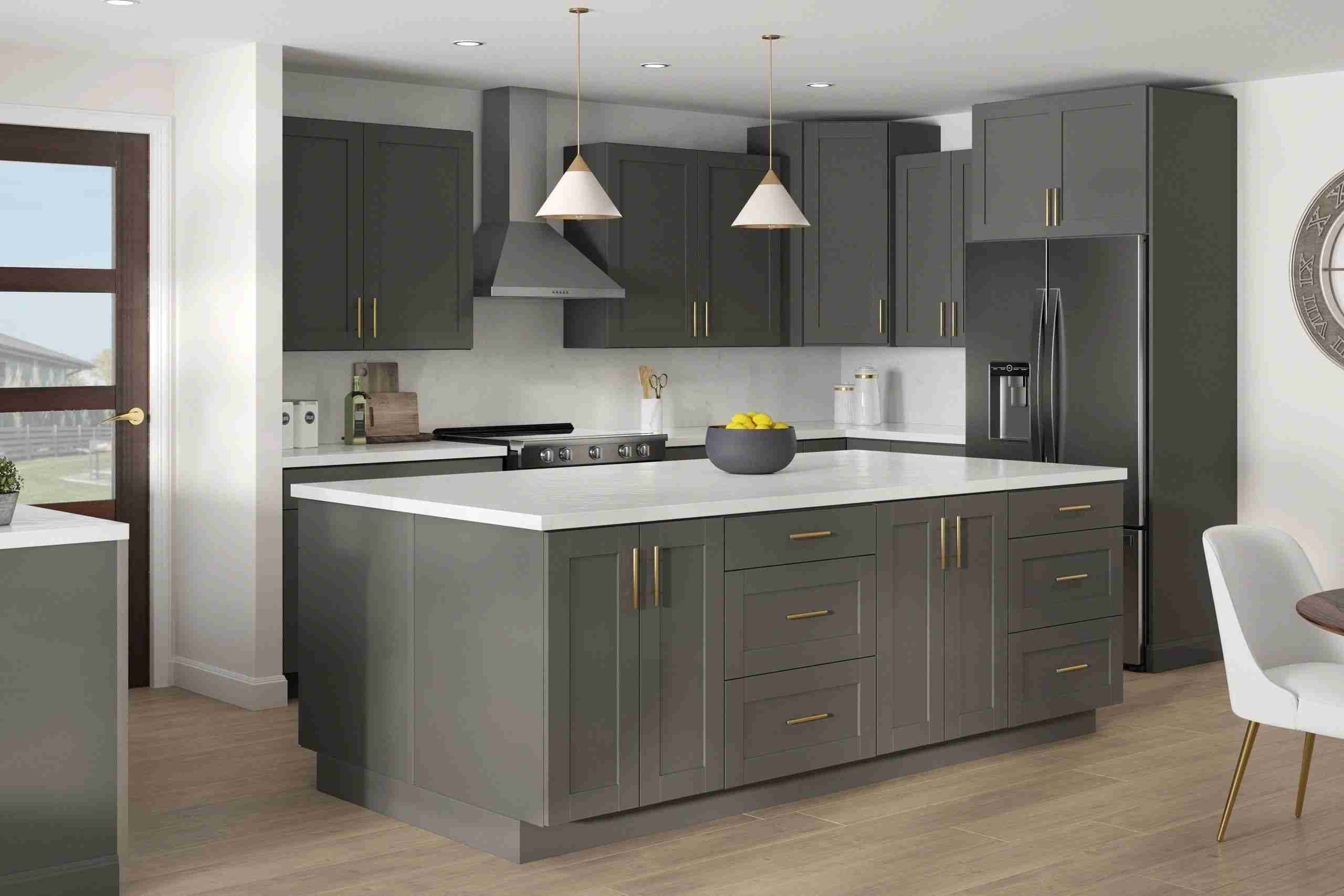 Dark Grey shaker kitchen cabinets Dark Grey shaker kitchen cabinets
