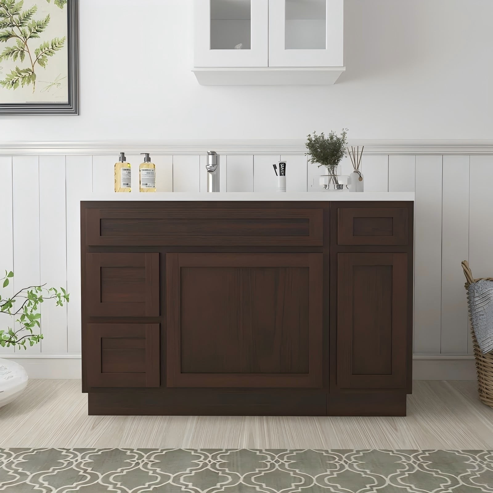 Brown shaker bathroom cabinets Brown shaker bathroom cabinets