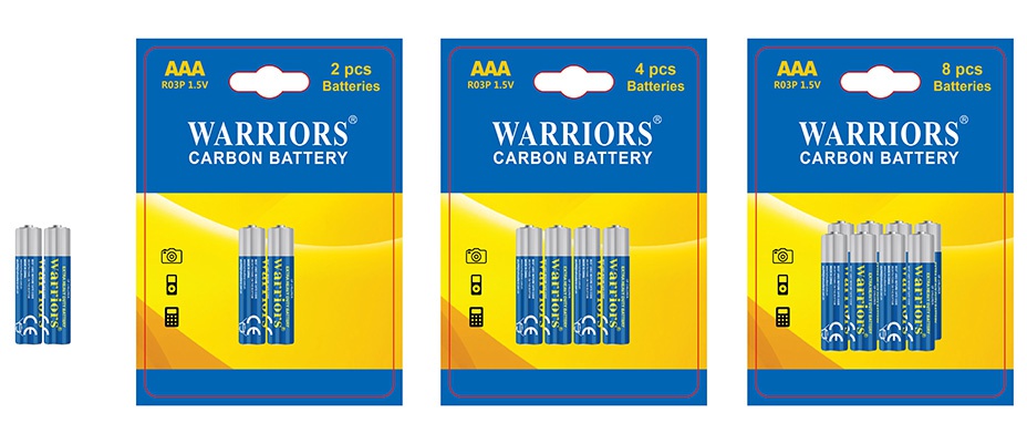 1.5 Volts AAA Zinc Carbon Battery R03P 1.5 Volts AAA Zinc Carbon Battery R03P