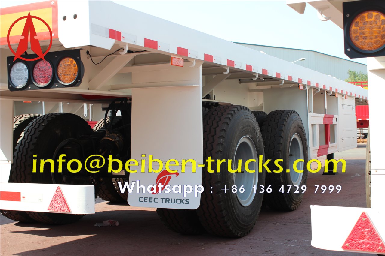 2 axle bogie suspension container semitrailer manufacturer 