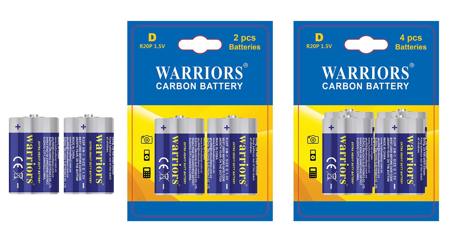 High-capacity Industrial Carbon R20P D Batteries High-capacity Industrial Carbon R20P D Batteries