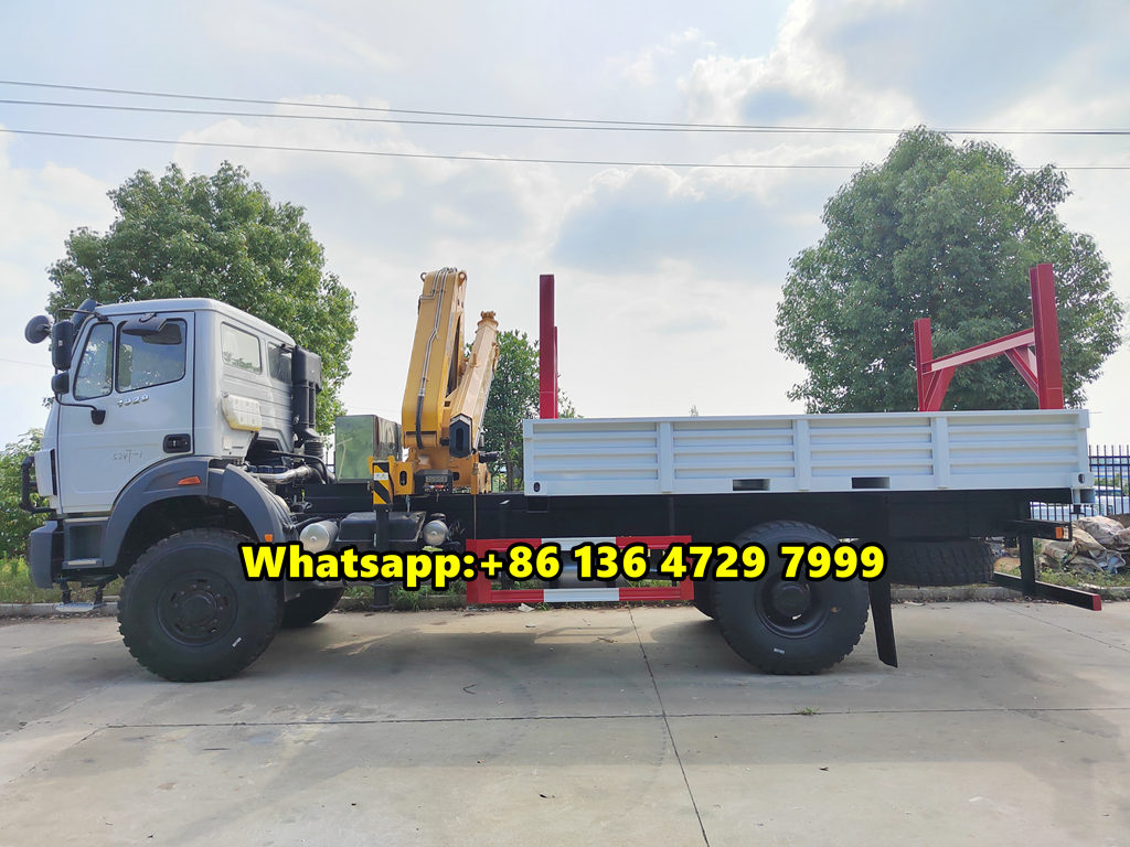 beiben truck with lifting crane