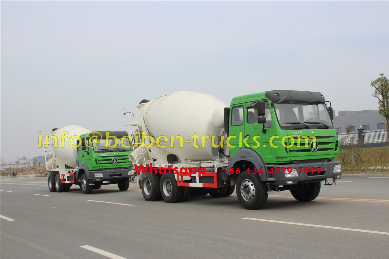 Beiben good quality 6x4 mixer truck 8 cubic meters sale in Mongolia 