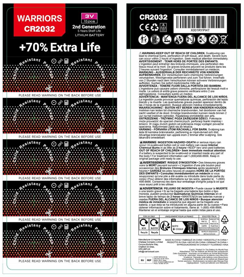 CR2025 3V Coin & Button Cell Batteries CR2025 3V Coin & Button Cell Batteries