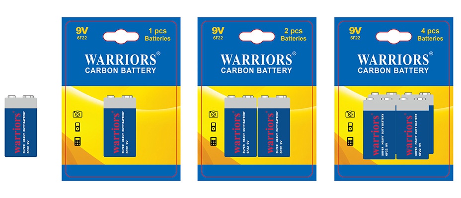 High-capacity Industrial 9 Volt Carbon Batteries High-capacity Industrial 9 Volt Carbon Batteries