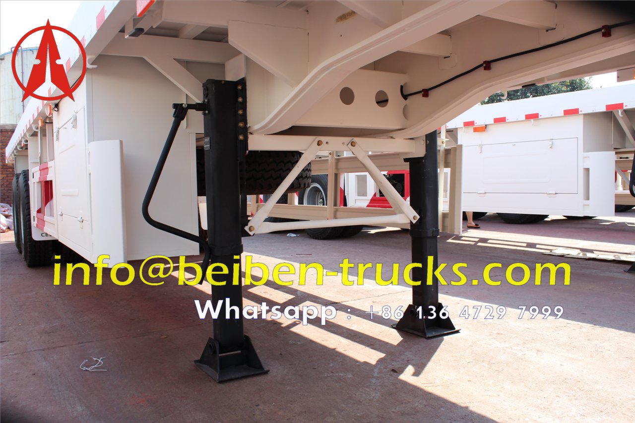 2 axle bogie suspension container semitrailer manufacturer 