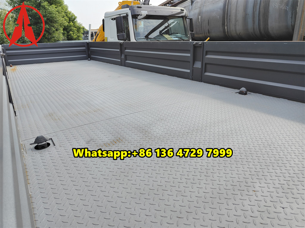 Beiben crane mounted cargo truck dropside body