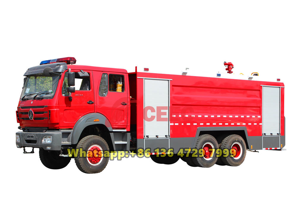 Beiben 10 wheeler foam fire engine
