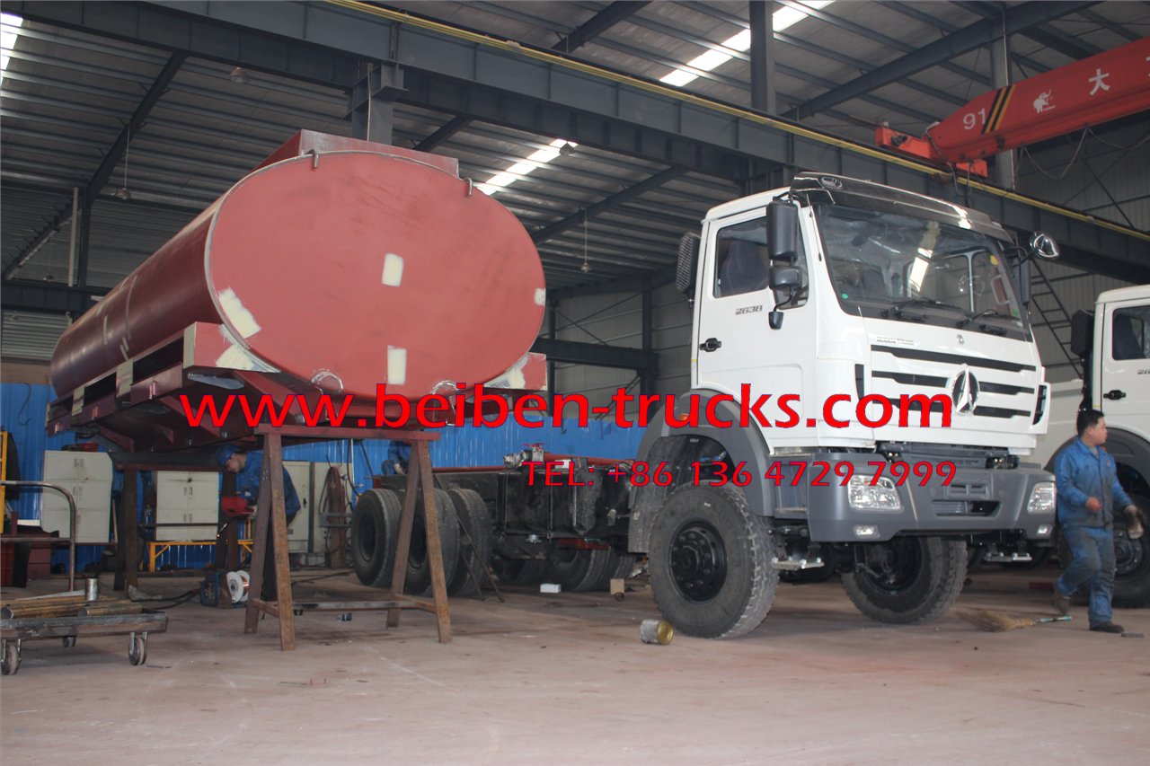 Product BEIBEN POWERSTAR water tank truck Chassis model BEIBEN Chassis parameters Overall dimensions mm 10415x2500x3340 Gross weight kg 25000 Kerb weight 12610 Rated payload 12260 Suspension F/R mm 1410/2505 Whee Product BEIBEN POWERSTAR water tank truck Chassis model BEIBEN Chassis parameters Overall dimensions mm 10415x2500x3340 Gross weight kg 25000 Kerb weight 12610 Rated payload 12260 Suspension F/R mm 1410/2505 Whee