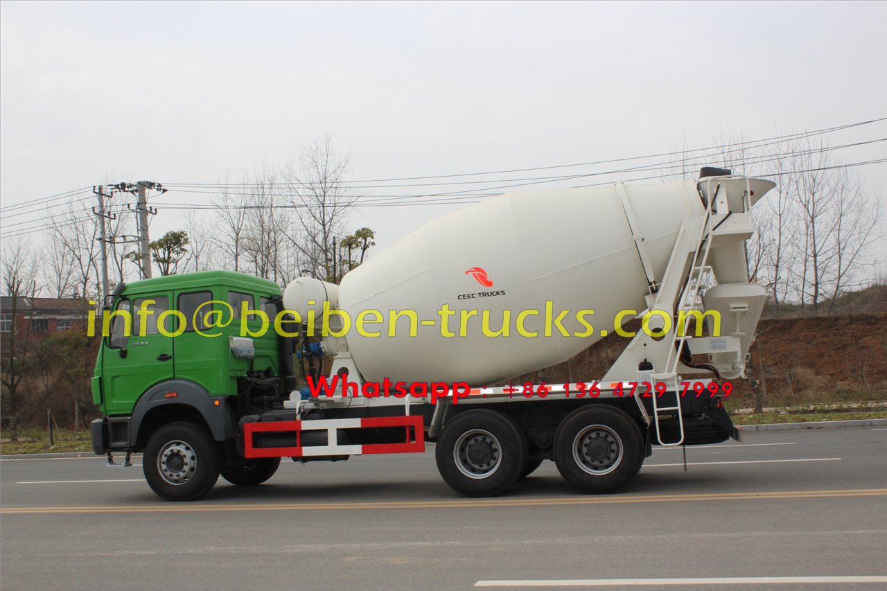 Beiben good quality 6x4 mixer truck 8 cubic meters sale in Mongolia 