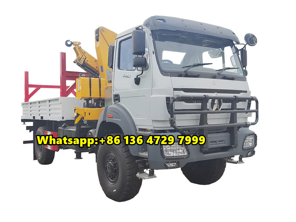 beiben truck with lifting crane