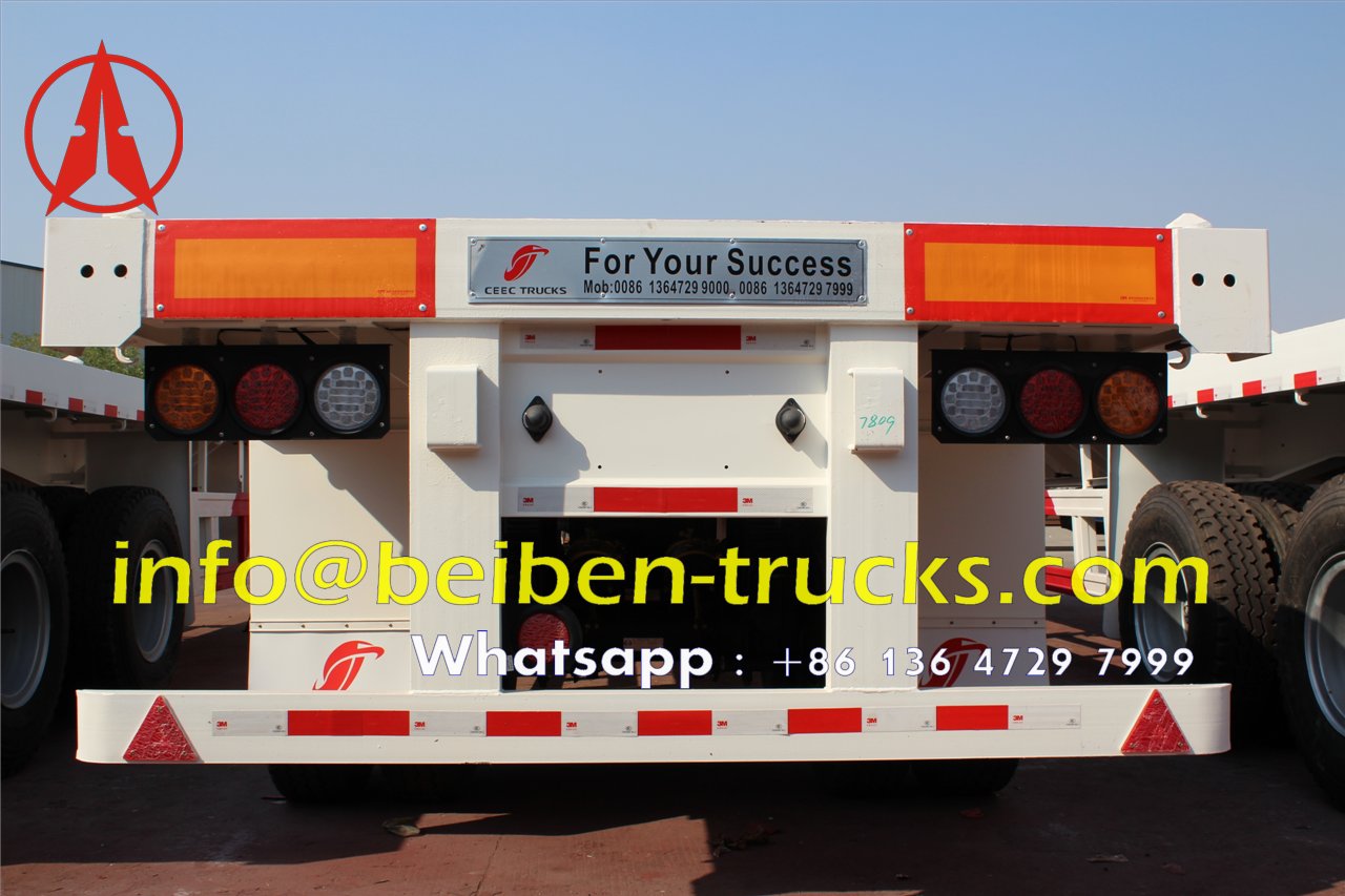 2 axle bogie suspension container semitrailer manufacturer 