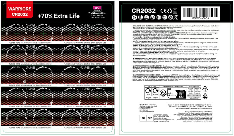 CR2025 3V Coin & Button Cell Batteries CR2025 3V Coin & Button Cell Batteries