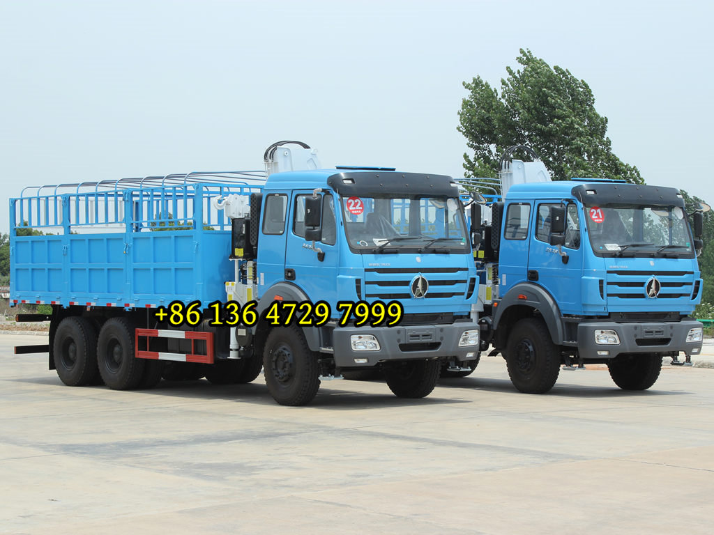 Beiben truck with lifting crane