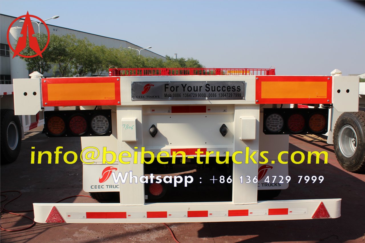 2 axle bogie suspension container semitrailer manufacturer 