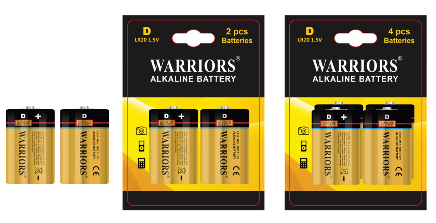 High-capacity Industrial Alkaline LR20 D Batteries High-capacity Industrial Alkaline LR20 D Batteries