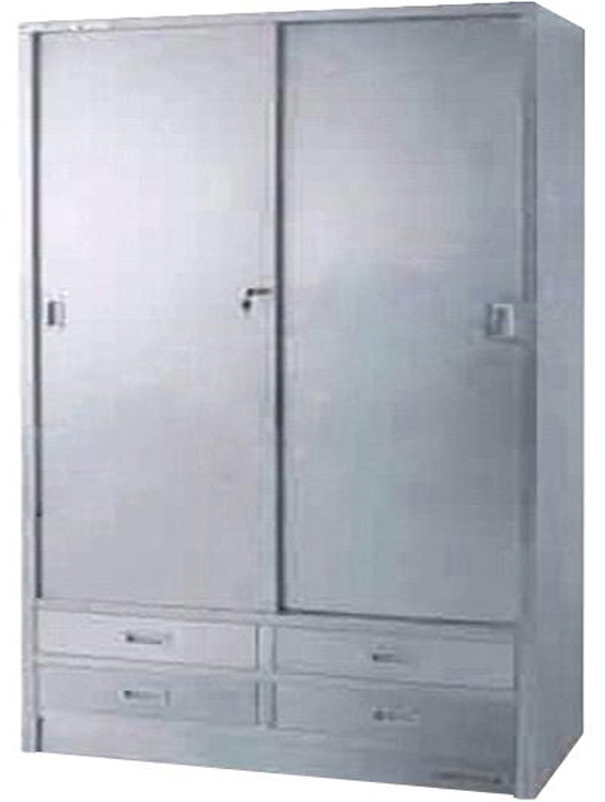Double-door four-smoke stainless steel locker.jpg
