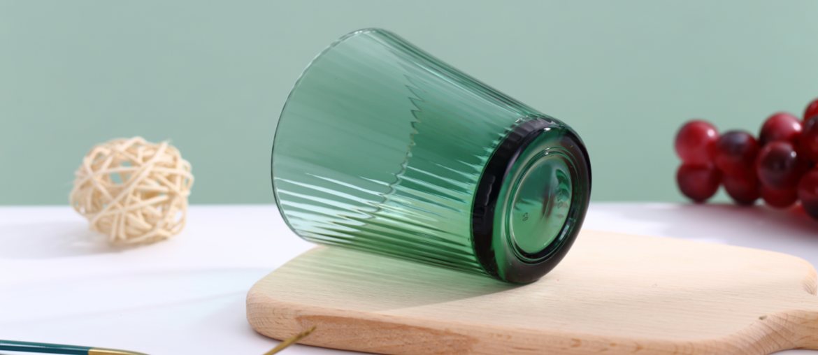 solid color glass cup