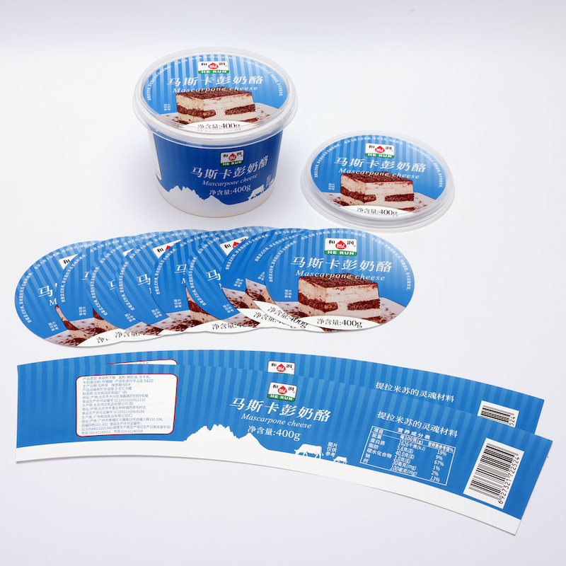 In-mold label for cheese packaging
