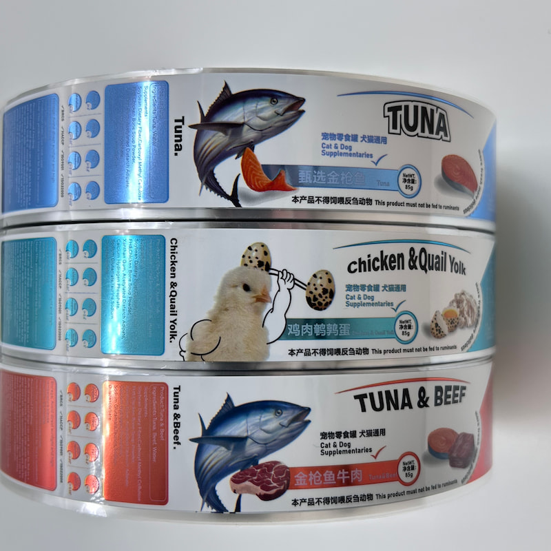 Gloss Silver Pet Food Packaging