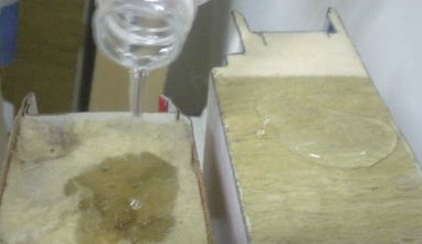 Comparison picture of hydrophobicity test Comparison picture of hydrophobicity test