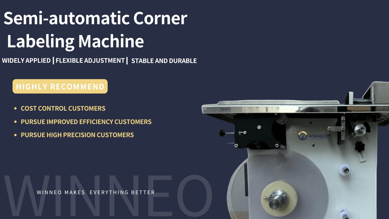 Semi-Automatic Round Bottle Corner Labeling Machine