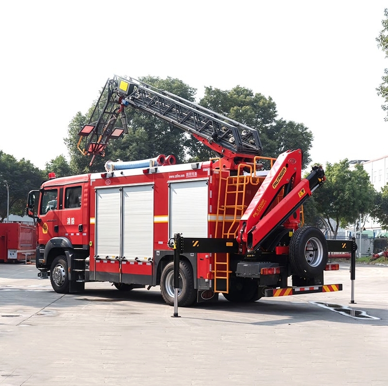 Sinotruk HOWO Emergency Rescue Fighting Vehicle Fire Truck with Crane Sinotruk HOWO Emergency Rescue Fighting Vehicle Fire Truck with Crane