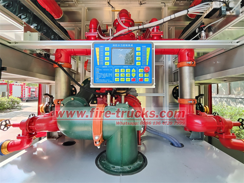 MAN fire engine rear mounted fire pump and control system