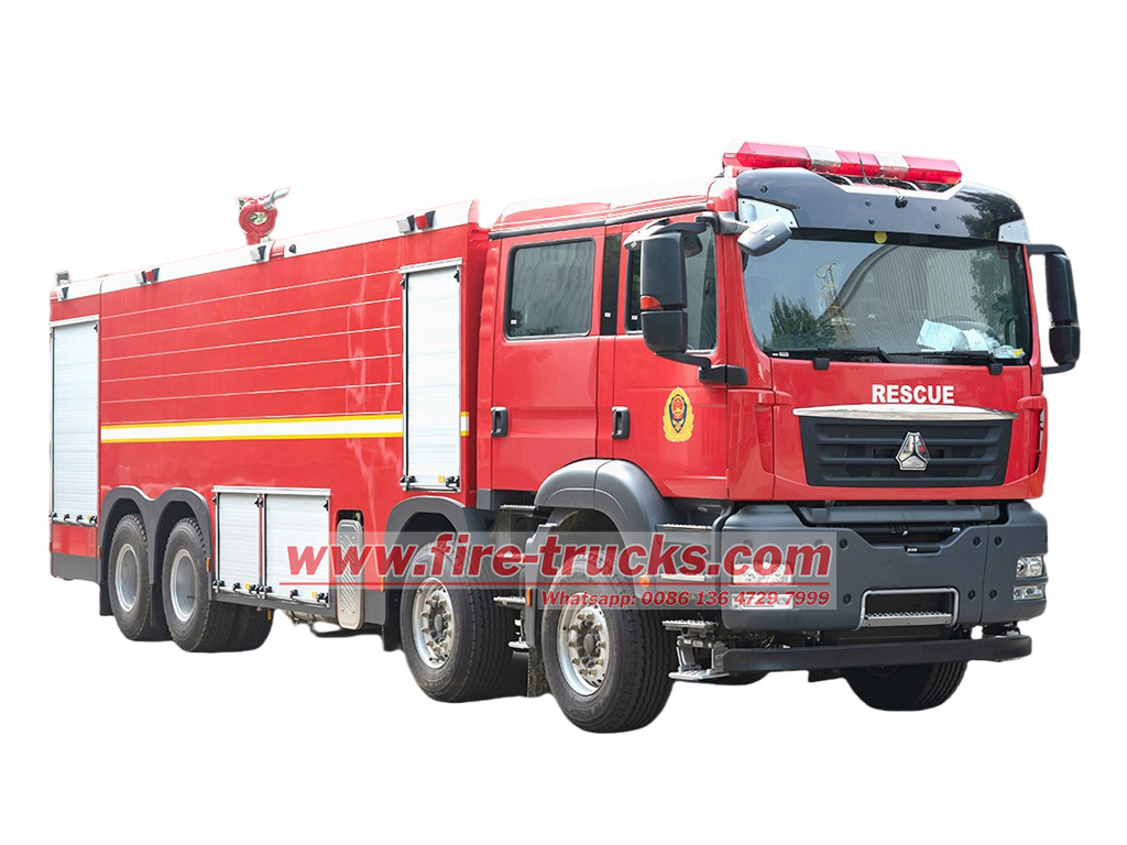 HOWO 8×4 dry powder tanker fire truck HOWO 8×4 dry powder tanker fire truck
