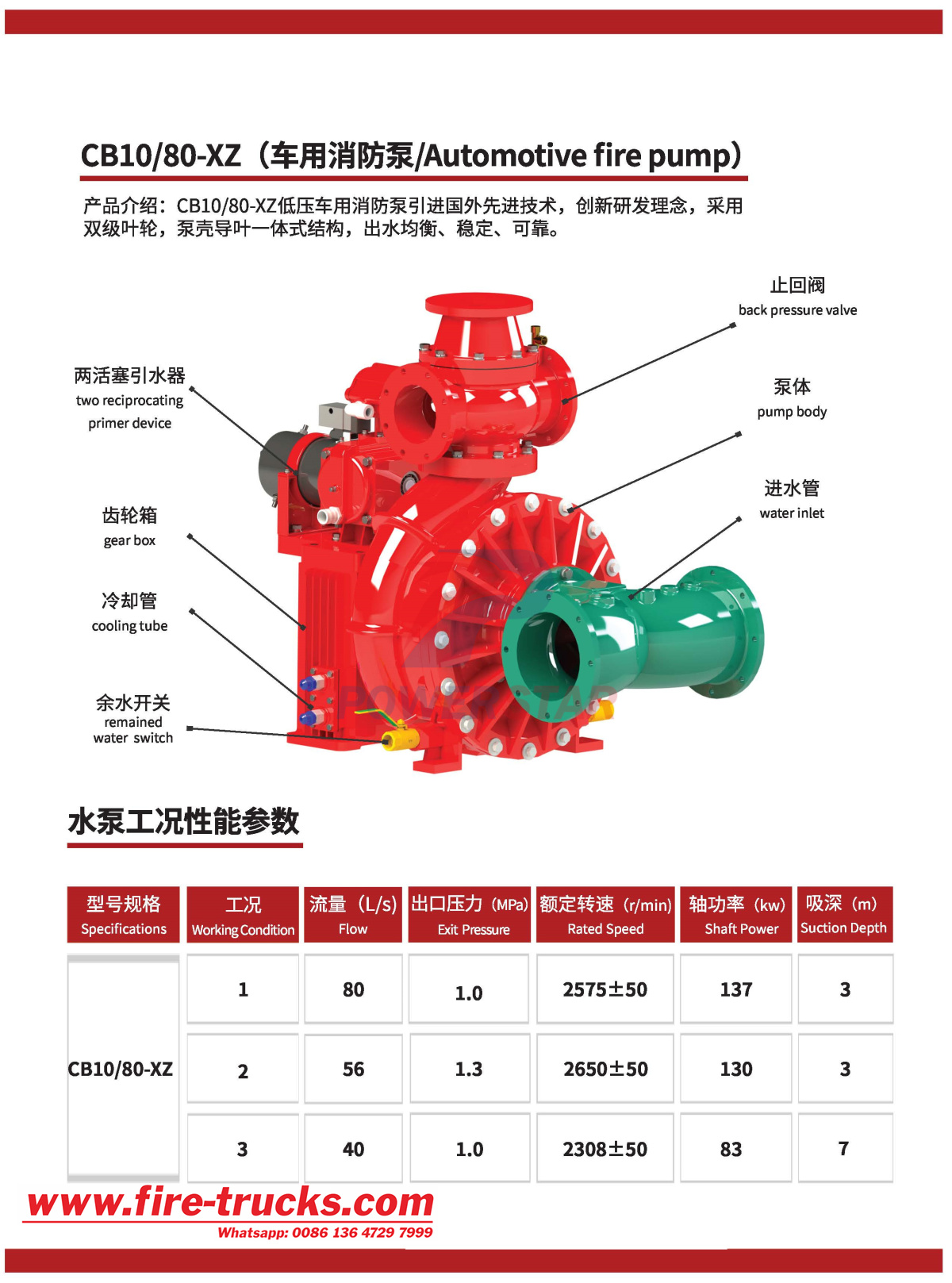 HOWO 25ton CB10/80 water fire truck HOWO 25ton CB10/80 water fire truck