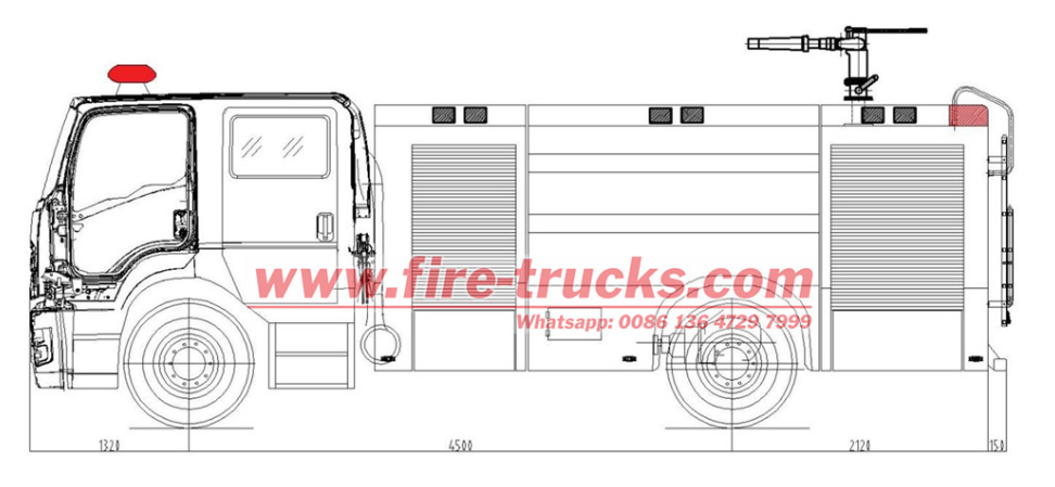 ISUZU FTR 5000L fire water truck ISUZU FTR 5000L fire water truck