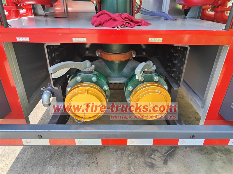 MAN fire fighing truck with two sets DN150 pump inlet valve