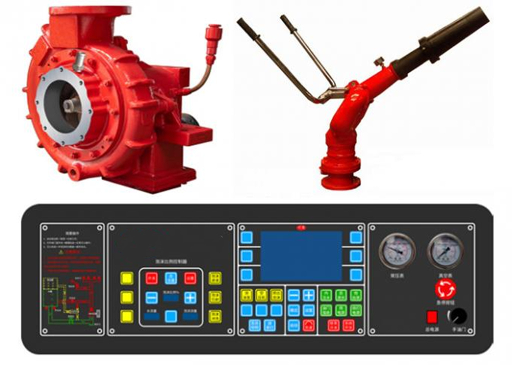 POWERSTAR fire engine with pump monitor and control panel POWERSTAR fire engine with pump monitor and control panel