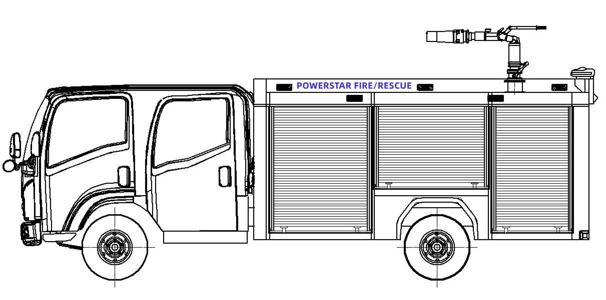 Isuzu NPR fire tanker truck drawing Isuzu NPR fire tanker truck drawing