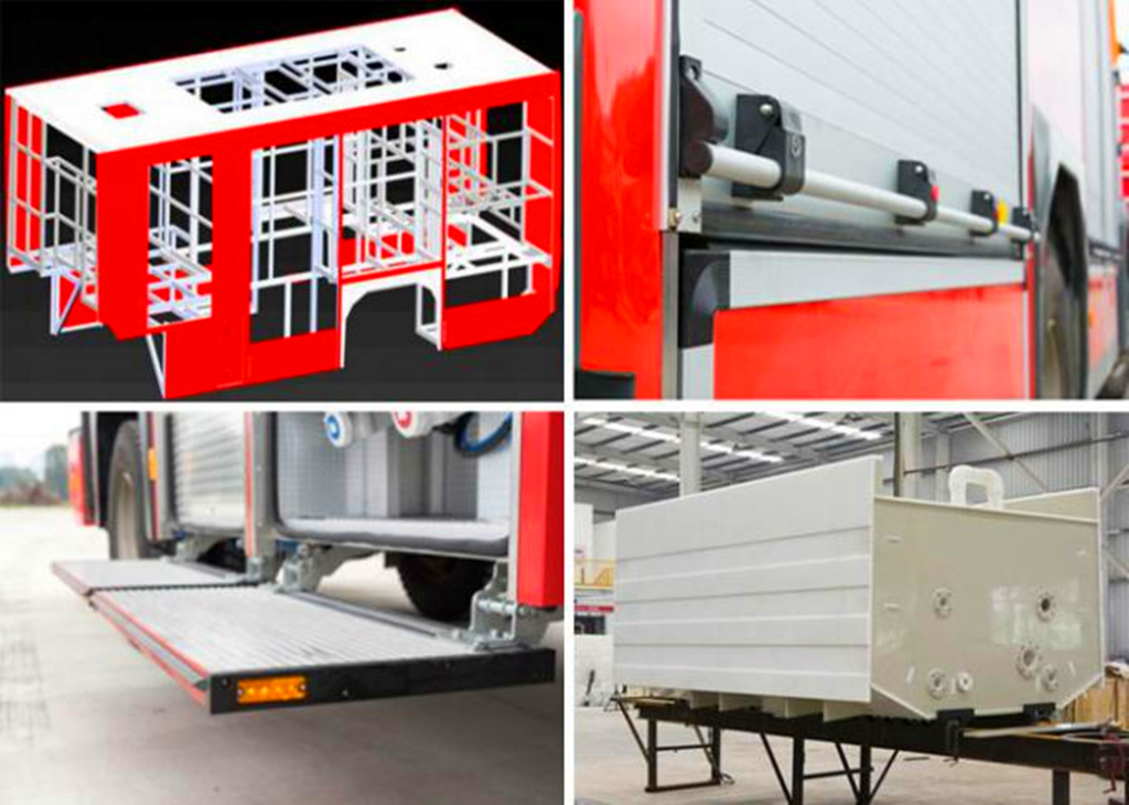 Fire fighting truck tanker structure Fire fighting truck tanker structure