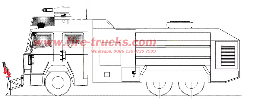 technical drawing of HOWO 400HP explosion-proof vehicle technical drawing of HOWO 400HP explosion-proof vehicle