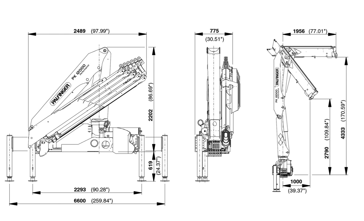 Palfinger PK12000 folding arm crane Palfinger PK12000 folding arm crane