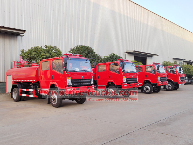 HOWO 4×4 off-road fire tender