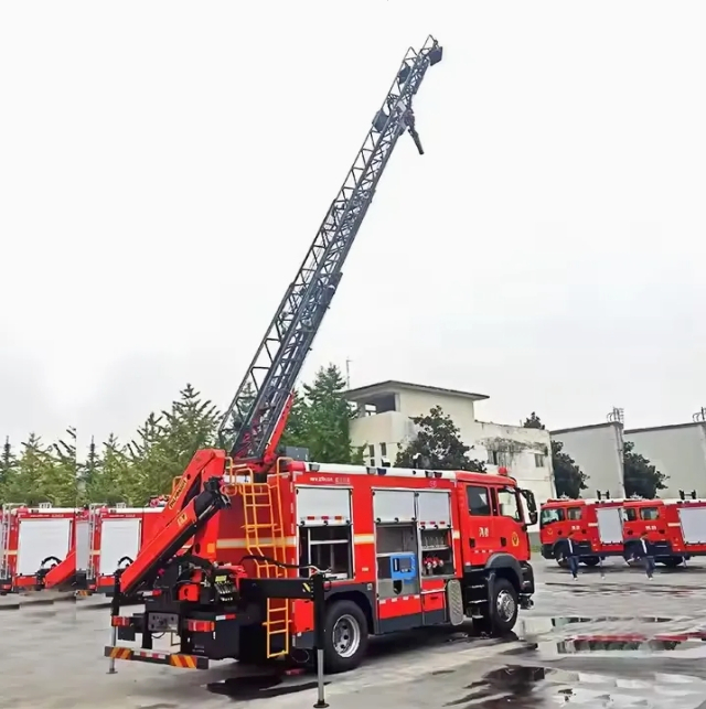 HOWO 4X2 aerial ladder fire rescue truck HOWO 4X2 aerial ladder fire rescue truck