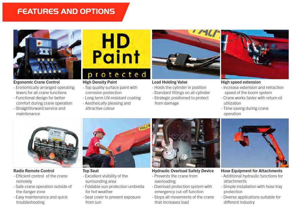 Palfinger SPK10000 folding arm boom crane advanced features Palfinger SPK10000 folding arm boom crane advanced features